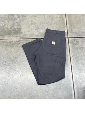 vintage carhartt grey double knee relaxed baggy fit cargo pants size 32 x 30